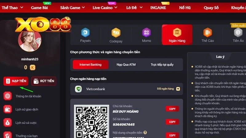 Cách nạp tiền nhanh chóng Cách nạp tiền nhanh chóng